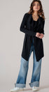 Urban Daizy Draped Front Long Sleeve Waist Tie Cardigan Taupe Cardigan - Women's (UDZ-KN-00530) – alternate view 3