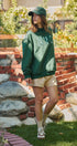 NYC Varsity Patch Mock Neck Sweatshirt | wholesale sweatshirt - women's | Urban Daizy