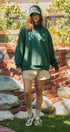 NYC Varsity Patch Mock Neck Sweatshirt | wholesale sweatshirt - women's | Urban Daizy