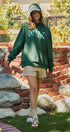 NYC Varsity Patch Mock Neck Sweatshirt | wholesale sweatshirt - women's | Urban Daizy