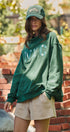 NYC Varsity Patch Mock Neck Sweatshirt | wholesale sweatshirt - women's | Urban Daizy