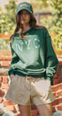 NYC Varsity Patch Mock Neck Sweatshirt | wholesale sweatshirt - women's | Urban Daizy