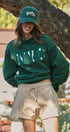 NYC Varsity Patch Mock Neck Sweatshirt | wholesale sweatshirt - women's | Urban Daizy