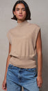 Uptown Mockneck Blouson Top in MOCHA - Women's Sweaters | Urban Daizy