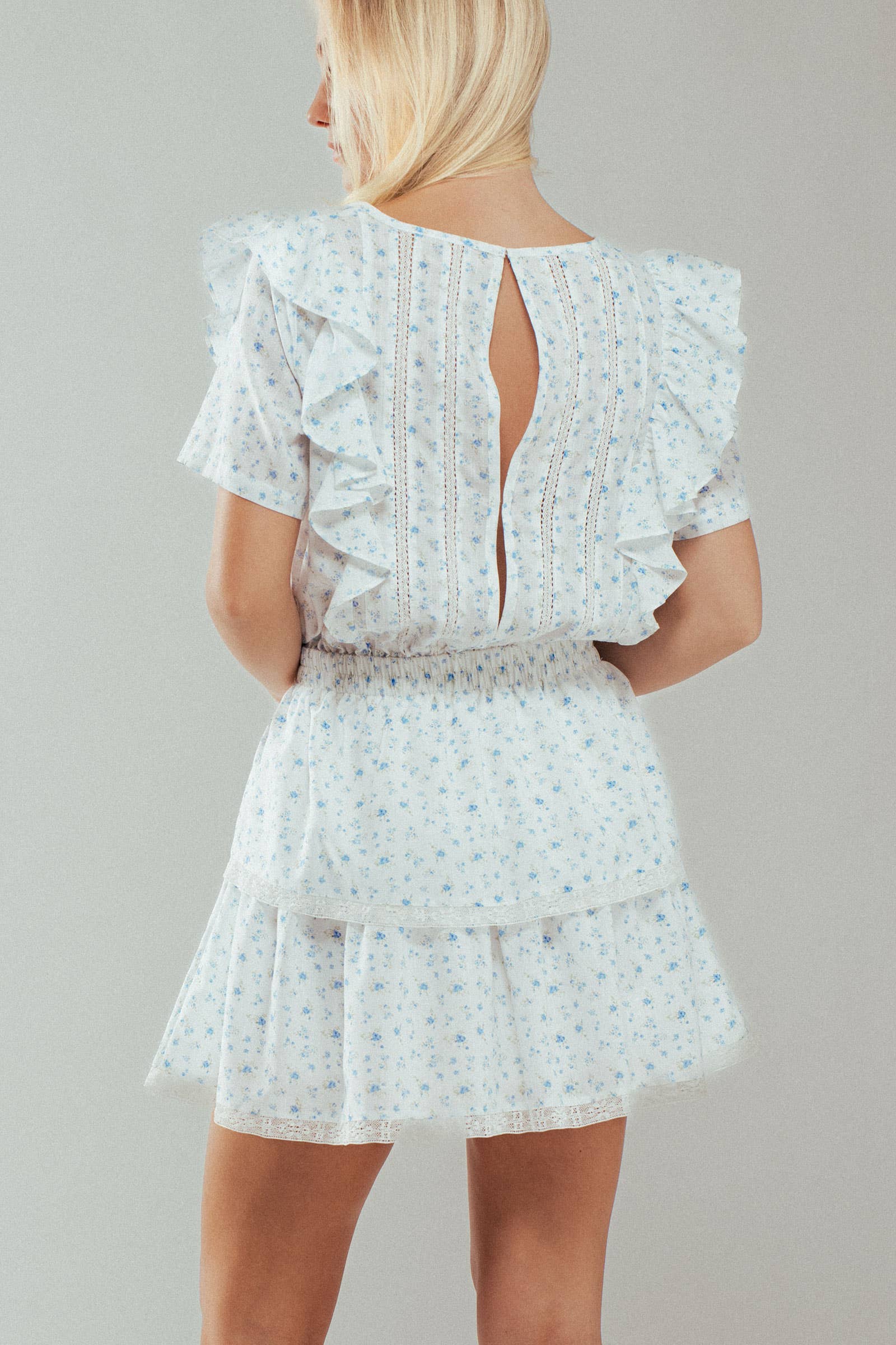 Floral Tiered Ruffle Mini Dress