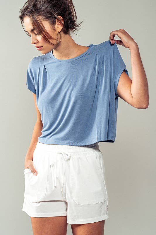 Urban Daizy Cap Sleeve Round Neck Soft Casual Tee Mint T-Shirt - Women's (UDZ-TP-00556) – alternate view 8