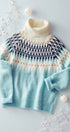 Urban Daizy Fair Isle Knit Turtleneck Sweater Pastel-Blue Knit Sweater - Women's (UDZ-KN-00652) – alternate view 8