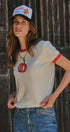 Pumpkin Embroidered Crew Neck Knit Tee in IVORY - Women's Sweaters | Urban Daizy