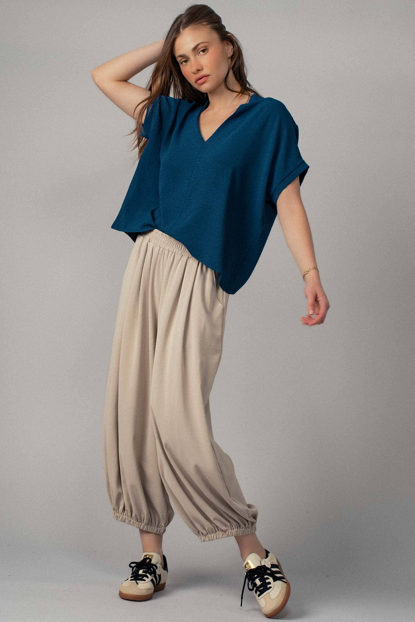 Boho Relaxed Fit Elastic Cuff Pants