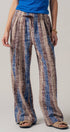Urban Daizy Striped Textured Cotton Wide Leg Pants Blue-Multi Pants - Women's (UDZ-PT-00478) – alternate view 4