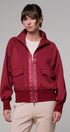Scuba Knit Zip Up Track Bomber Jacket