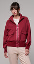 Scuba Knit Zip Up Track Bomber Jacket