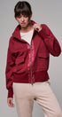 Scuba Knit Zip Up Track Bomber Jacket