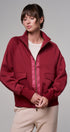 Scuba Knit Zip Up Track Bomber Jacket