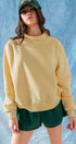Urban Daizy Mock Neck Drop Shoulder Sweatshirt Ivory Sweatshirt - Women's (UDTP1437-Ivory) – alternate view 6