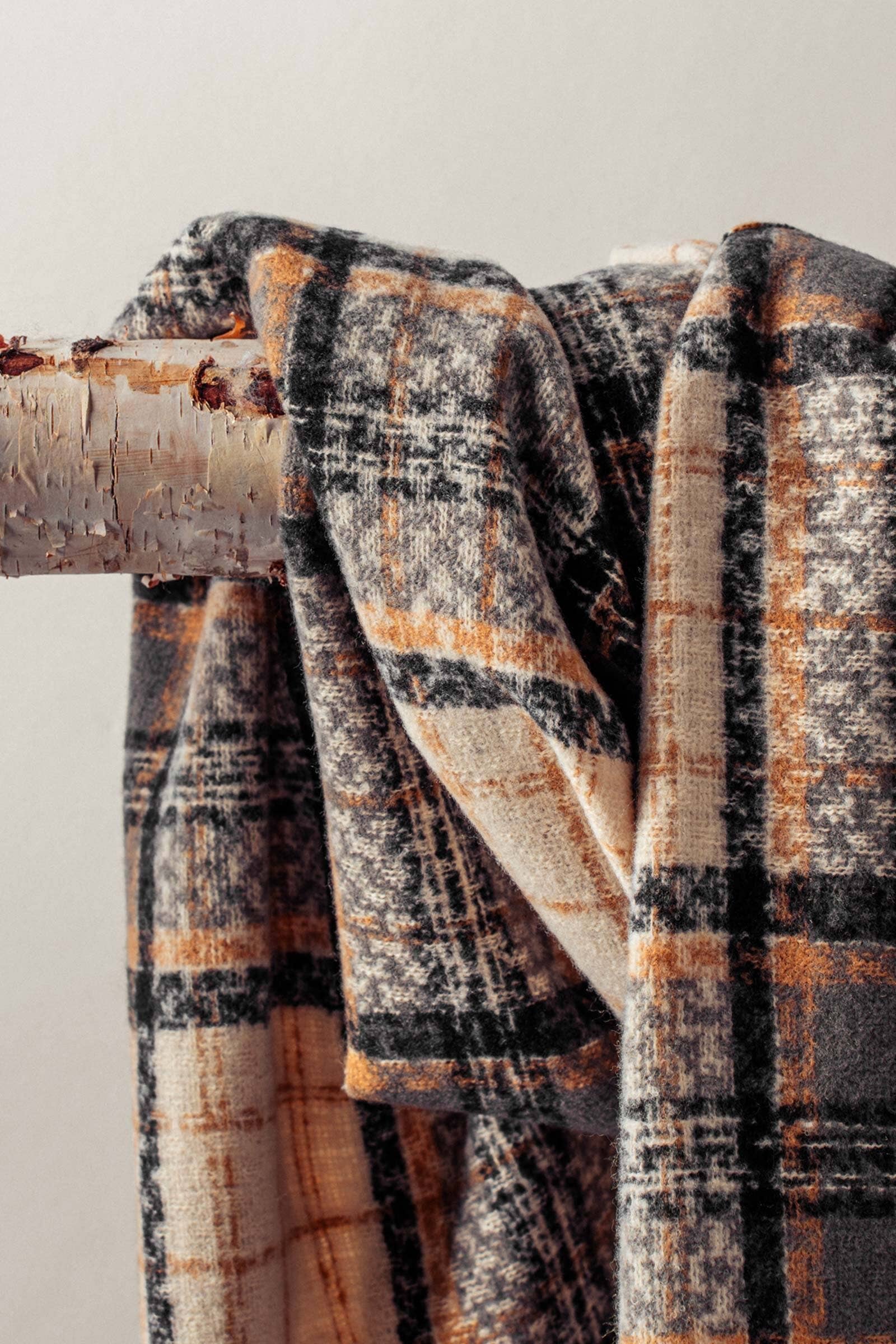Soft Brushed Classic Plaid Fringe Scarf