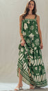 Urban Daizy Tropical Print Tiered Maxi Skirt Set Green Top & Skirt Set - Women's (UDZ-AC-00244-Green) – alternate view 2