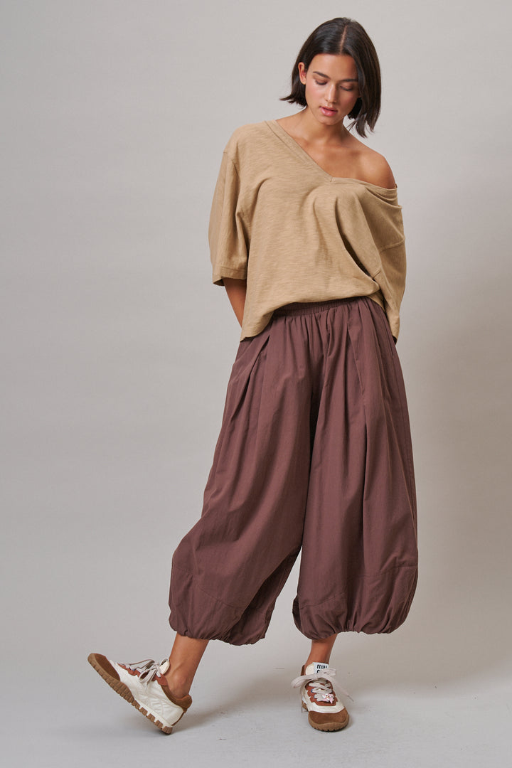 Essential Slub Knit V-Neck Top