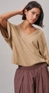 Essential Slub Knit V-Neck Top
