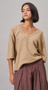 Essential Slub Knit V-Neck Top