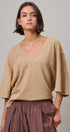 Essential Slub Knit V-Neck Top