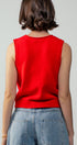 Urban Daizy Relaxed Button-Front Knit Sleeveless Top Black Sweater Vest - Women's (UDZ-SK-00127) – alternate view 8