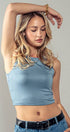 Urban Daizy Scoop Neck Fitted Cropped Summer Tank Top Black Tank Top - Women's (UDZ-TP-00579) – alternate view 13