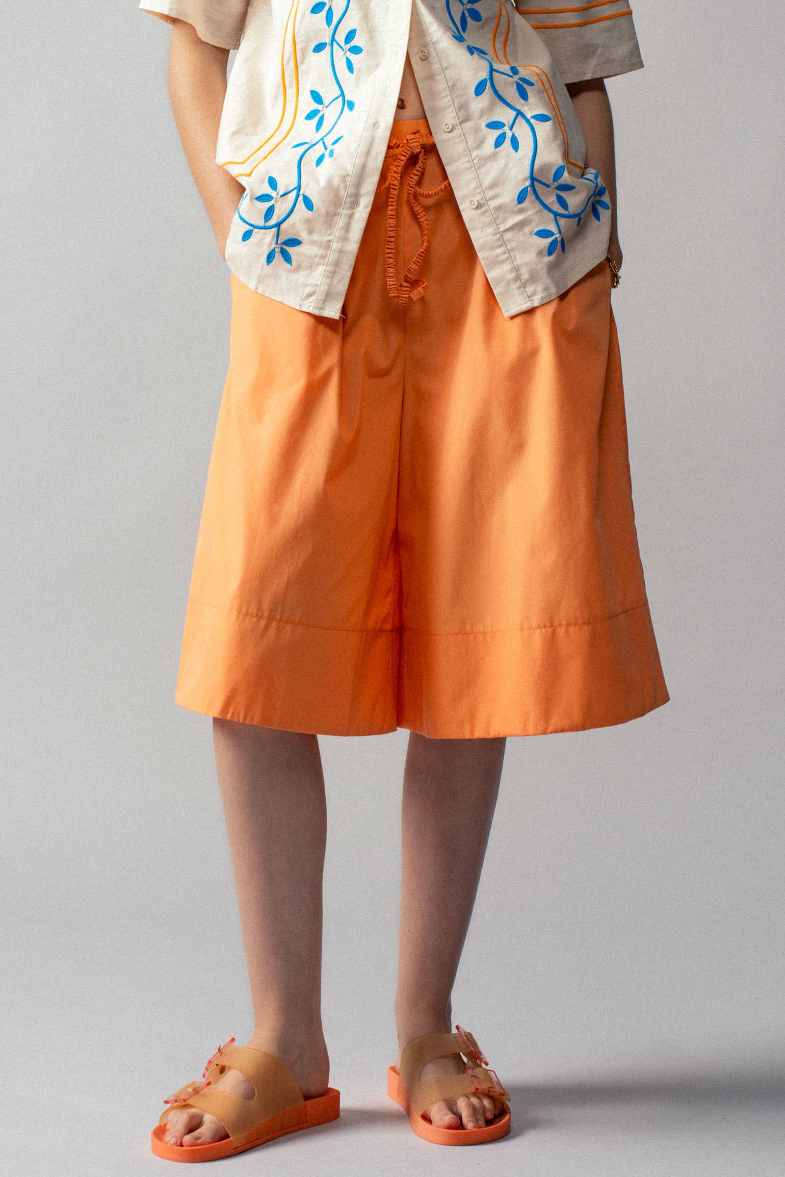 Urban Daizy Lightweight Airflow Drawstring Shorts Blue Shorts - Women's (UDZ-PT-00473) – alternate view 4