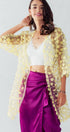 Urban Daizy Romantic Sheer Floral Embroidered Duster Length Kimono Yellow Kimono - Women's (UDZ-KN-00020) – alternate view 12