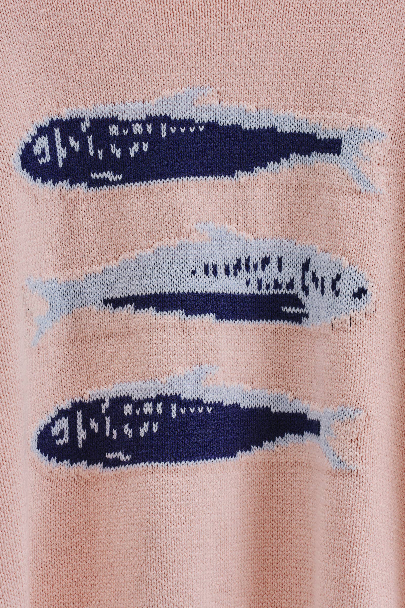 Graphic Oversized Drop-Shoulder Knit Sweater