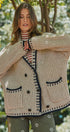 Chunky Knit Cardigan Sweater with Stitch Looks in TAUPE	 - Women's Cardigans & Shrugs | Urban Daizy