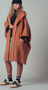 Oversized Wide Collar Open Front Poncho Cardigan in BLACK - Women's Cardigans & Shrugs | Urban Daizy