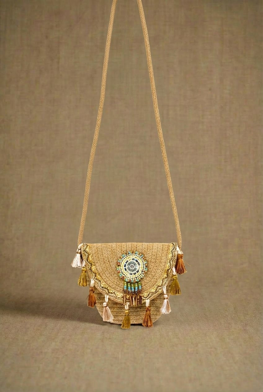 Dreamcatcher Tassel Crossbody in TAN - Women's Crossbody Bags | Urban Daizy