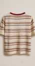 Striped Knit Tee Vintage 70s Retro Boho Coastal Top for Wome in IVORY - Women's T-Shirts & Polos | Urban Daizy