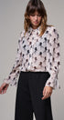 Midnight Stallion Blouse in IVORY BLACK - Women's Shirts & Blouses | Urban Daizy
