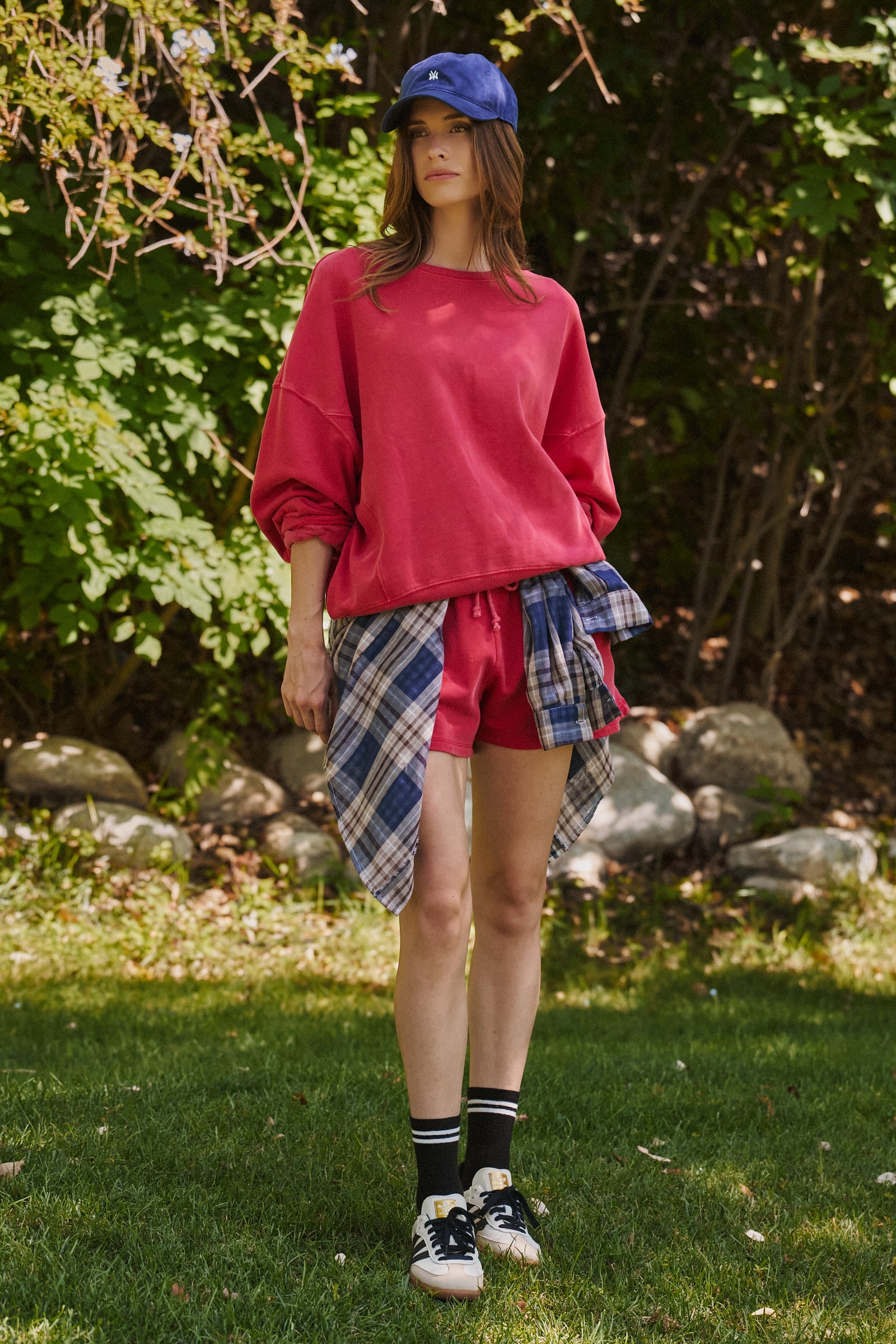 Crew Neck Comfort Washed  Sweatshirt
