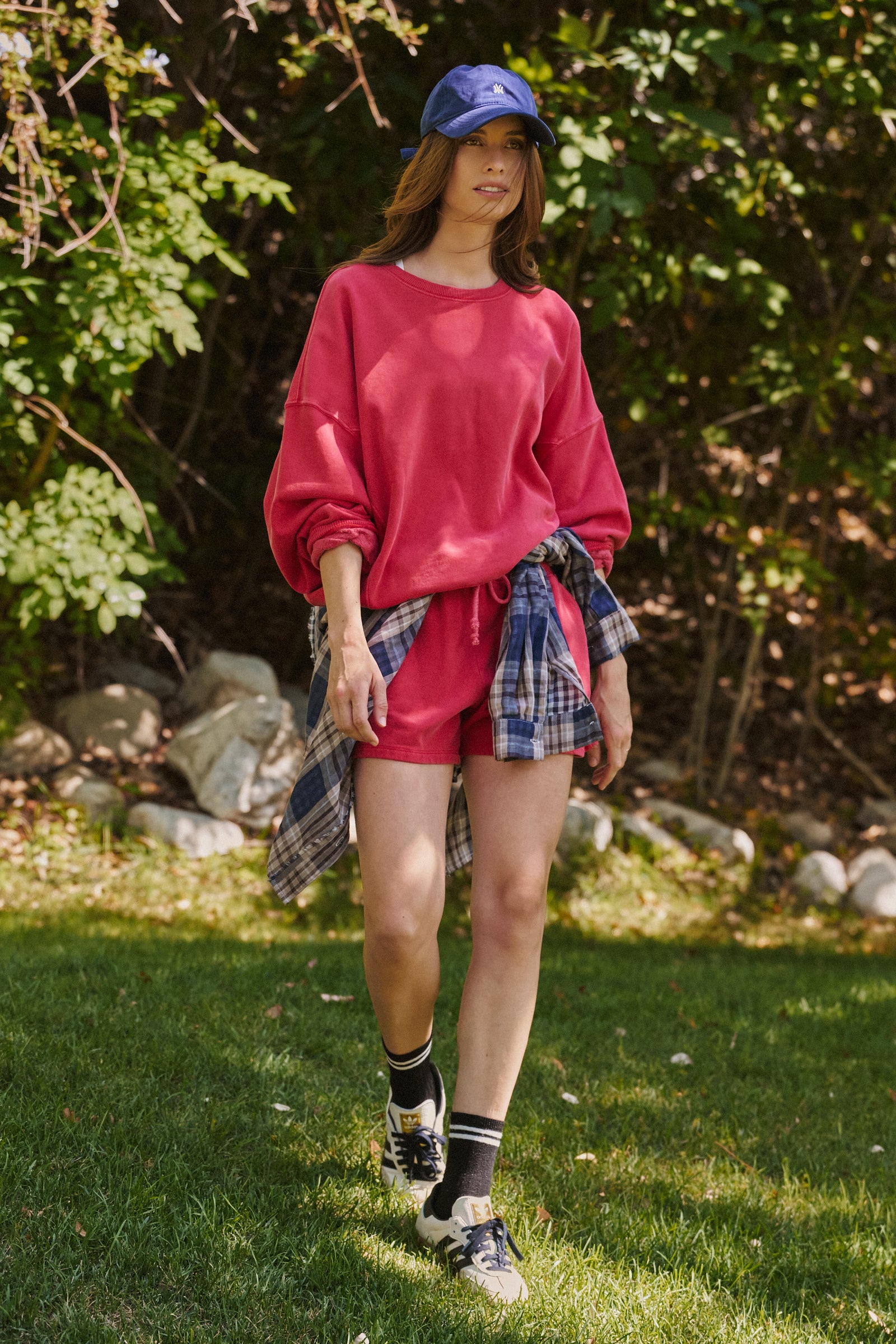 Crew Neck Comfort Washed  Sweatshirt