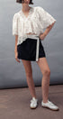 Urban Daizy Asymmetric Waistband Contrast Mini Skirt Black Skirt - Women's (UDZ-SK-00126) – alternate view 5