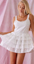Urban Daizy Tiered Lace Corset Bodice Detail Mini Dress Ivory Dress - Women's (UDZ-DR-00381) – alternate view 2