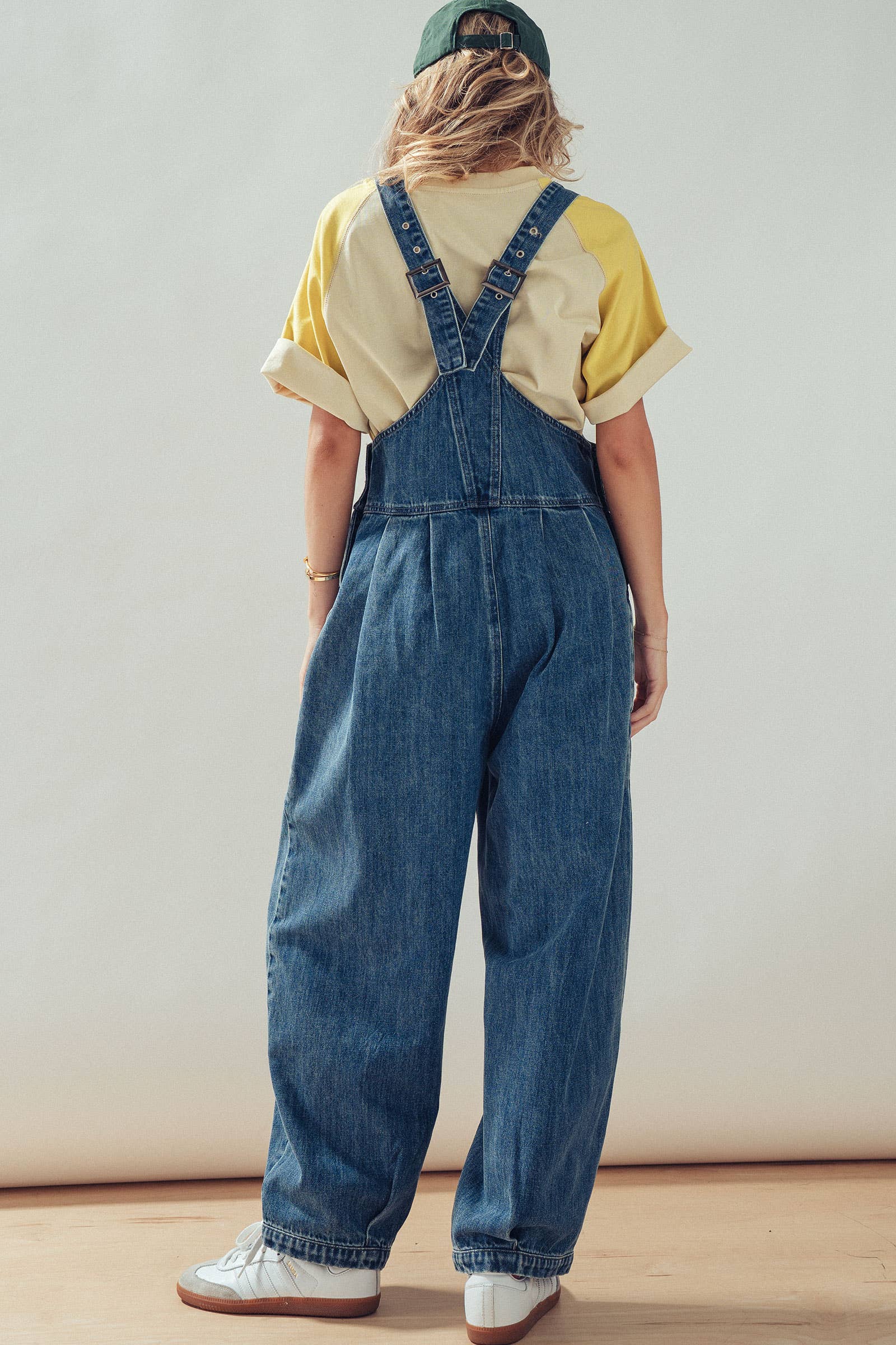 Relaxed Wide-Leg Denim Overalls