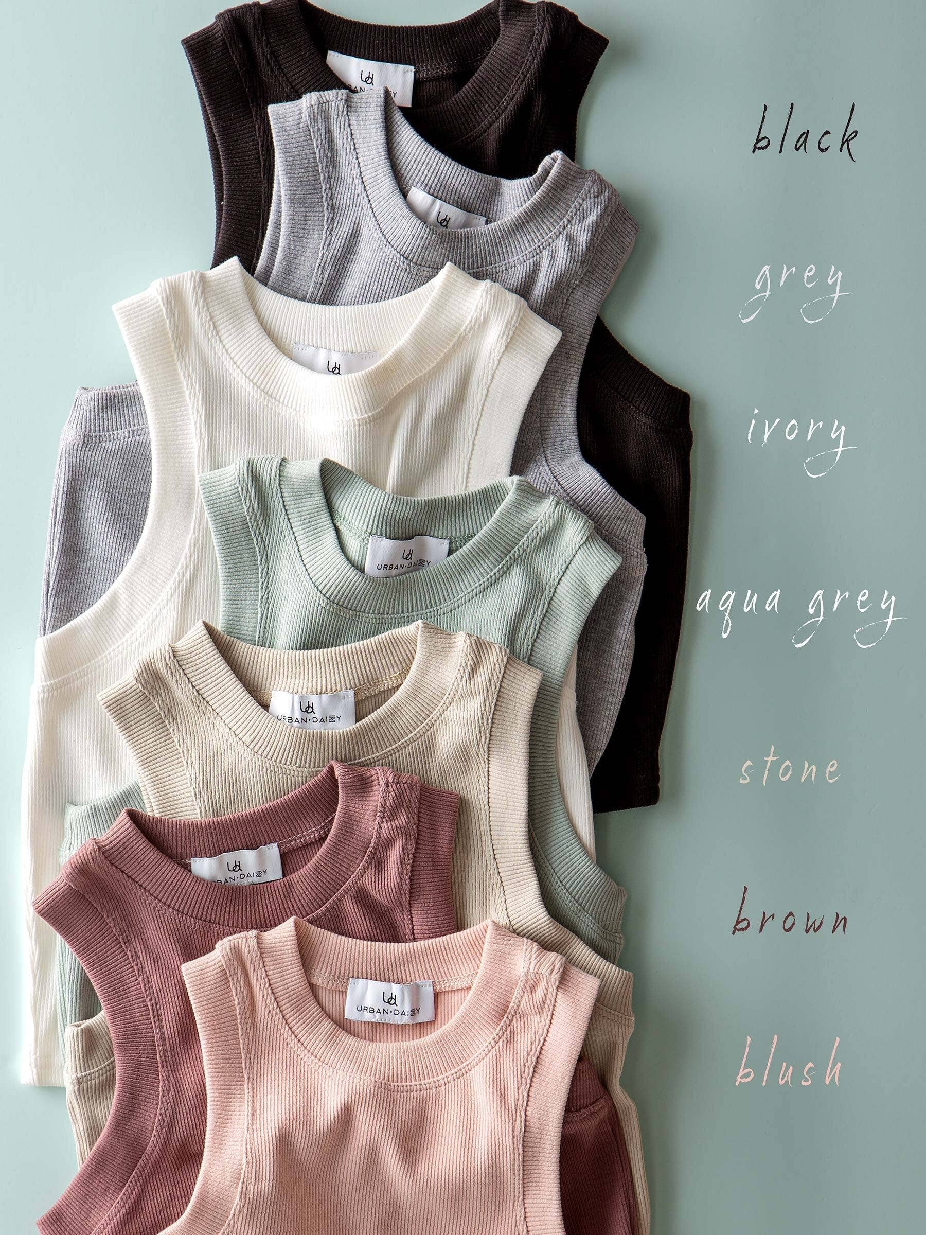 Urban Daizy Rib Knit Halterneck Sleeveless Tank Top Black Tank Top - Women's (UDZ-TP-00517) – alternate view 37