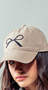 Urban Daizy Bow Graphic Relaxed Fit Baseball Cap Beige Baseball Cap - Women's (UDZ-AC-00112) – alternate view 15