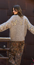 New York Sequin Letter Fuzzy Wool Blend Pullover Sweater in MOCHA - Women's Sweaters | Urban Daizy
