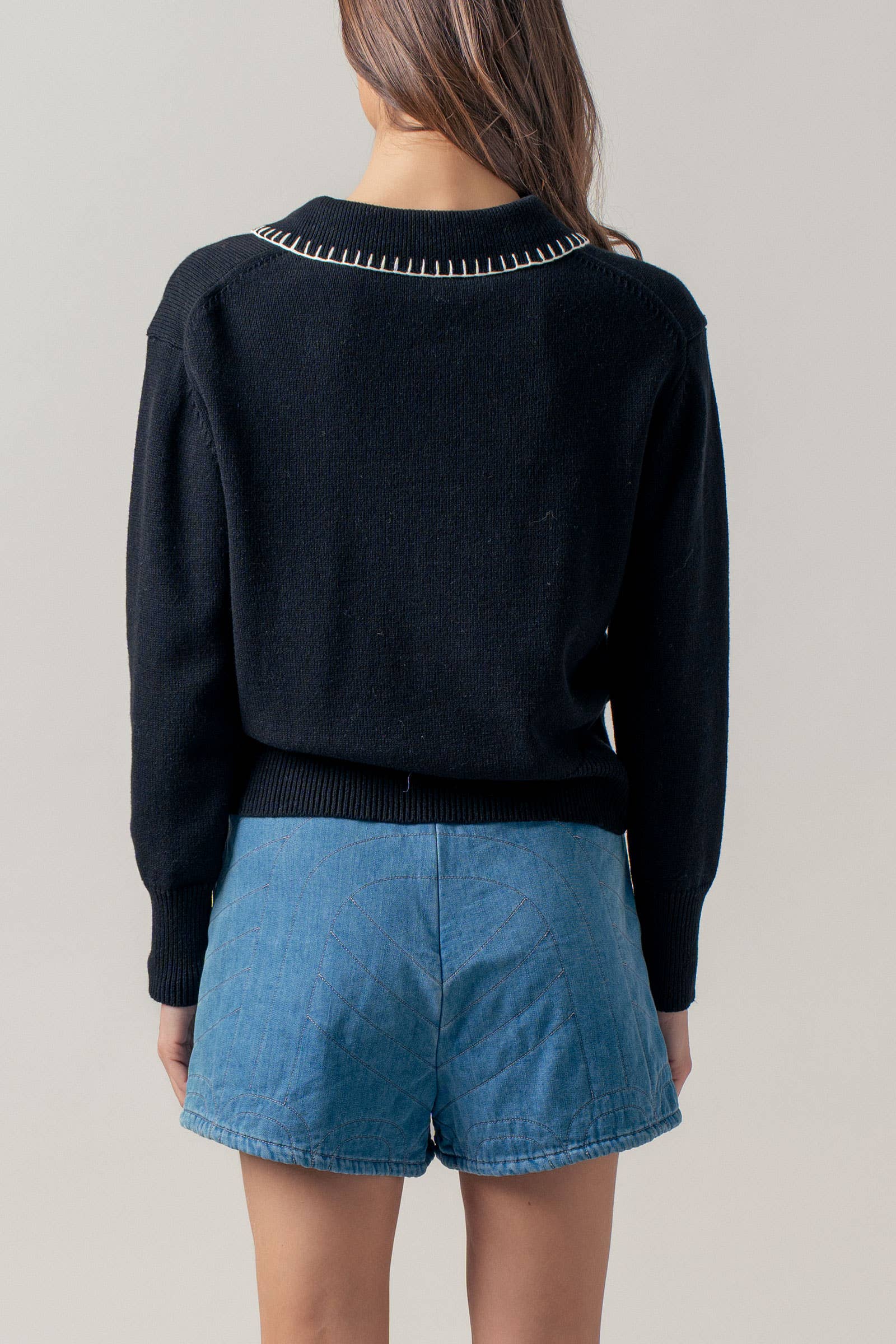 Modern Heritage Contrast Polo Knit Sweater
