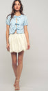 Urban Daizy Gingham Triple Bow Puff Sleeve Crop Top Pink Blouse - Women's (UDZ-TP-01033) – alternate view 12