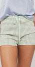 Urban Daizy Gingham Scallop Trim Shorts Brown Shorts - Women's (UDZ-PT-00474) – alternate view 4