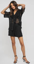 Urban Daizy Open Knit Button-Down Oversized Shirt Black Button Down Shirt - Women's (UDZ-TP-00111) – alternate view 13