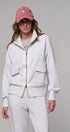 Scuba Zip Up Track Bomber Jacket Pilates Athflow for Women in BLACK - Women's Jackets & Blazers | Urban Daizy