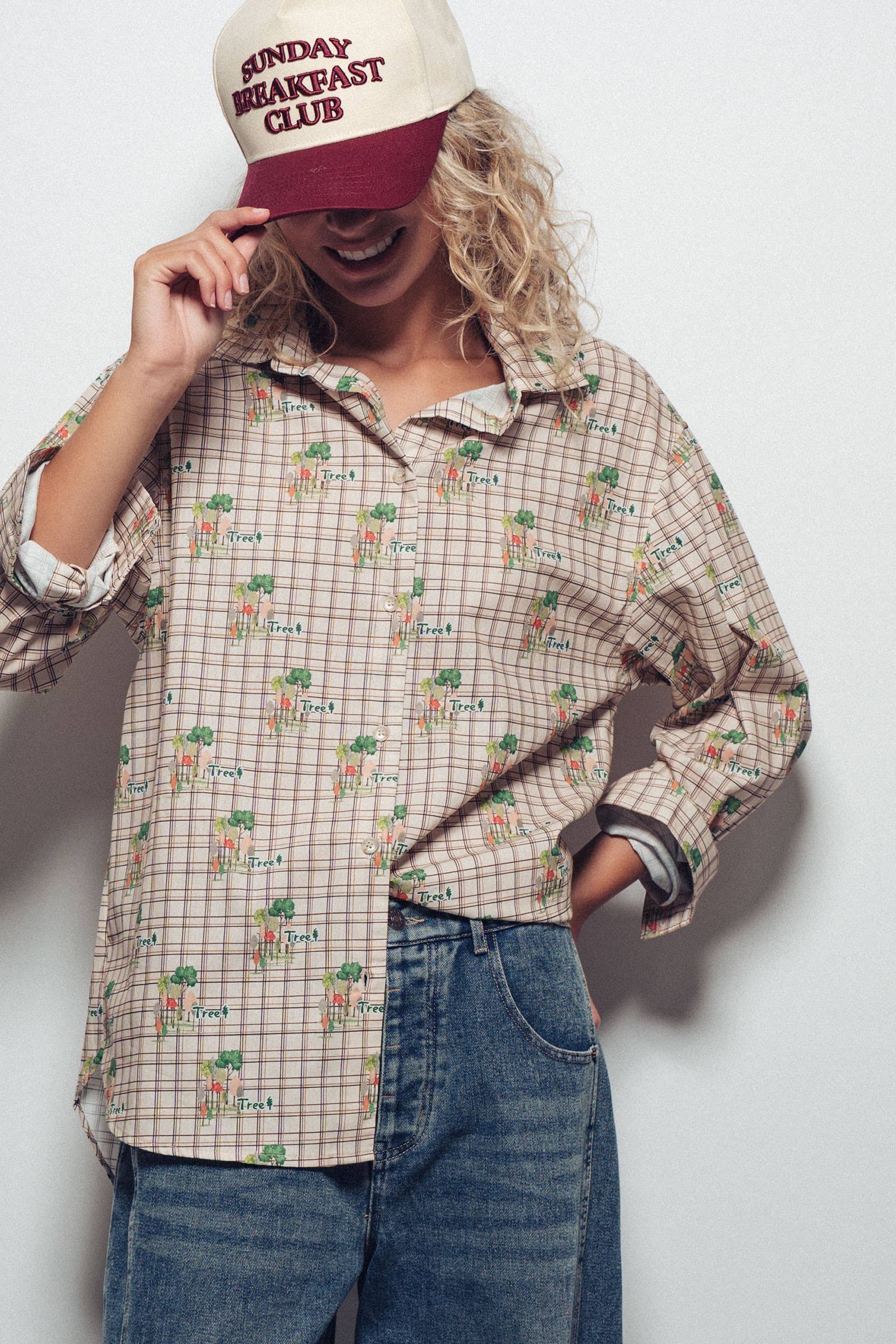 Sunday Breakfast Club Embroidered Two-Tone Trucker Hat