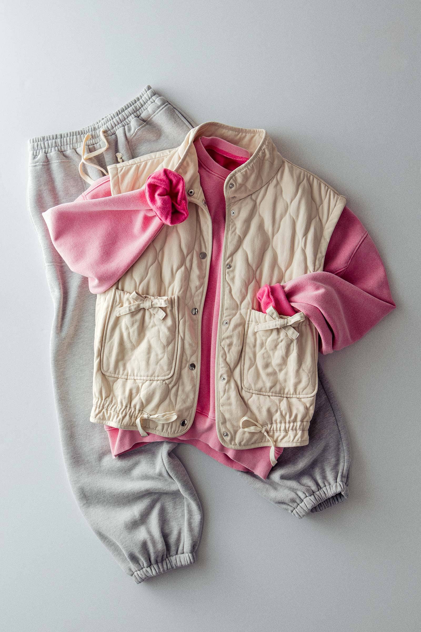 Vintage Washed Quilted Padded Vest